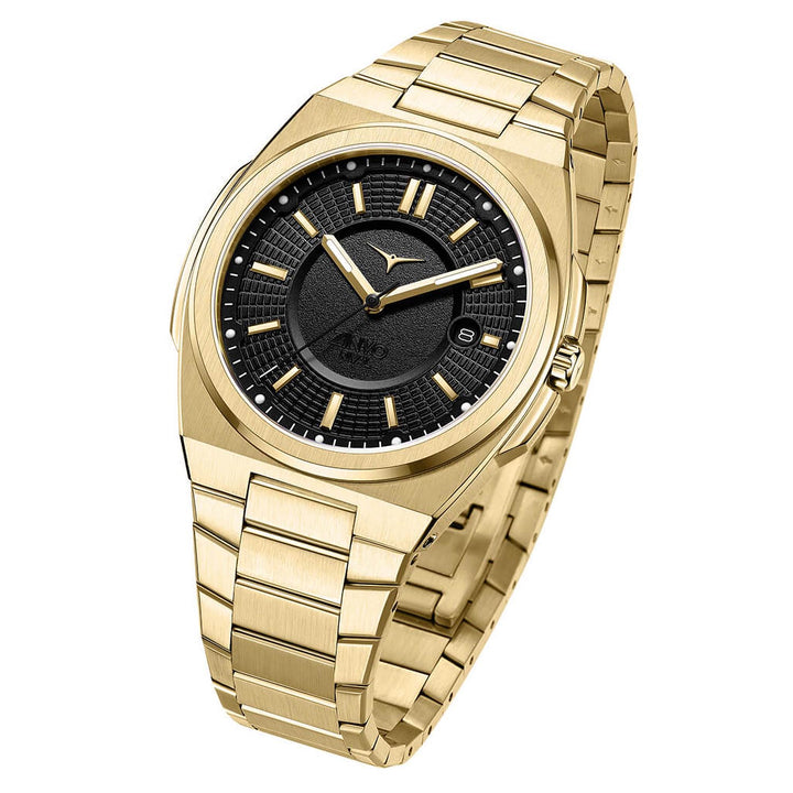 Rival Gold Quartz Men's Watch With Additional Strap - 100-05