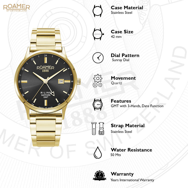 R-Line GMT Quartz Men's Watch -  990987 48 85 05