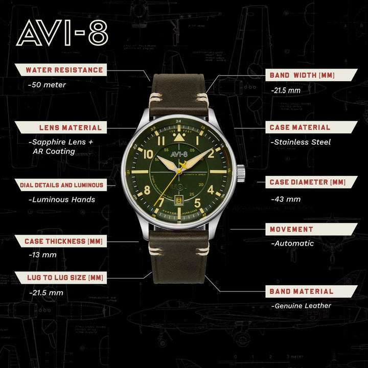 Hawker Hurricane Automatic Men's Watch - AV-4094-03