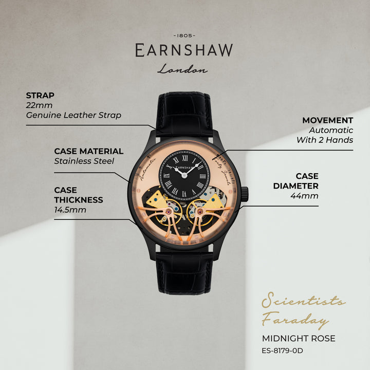 Scientists Faraday Double Barrel Automatic Men's Watch -  ES-8179-0D