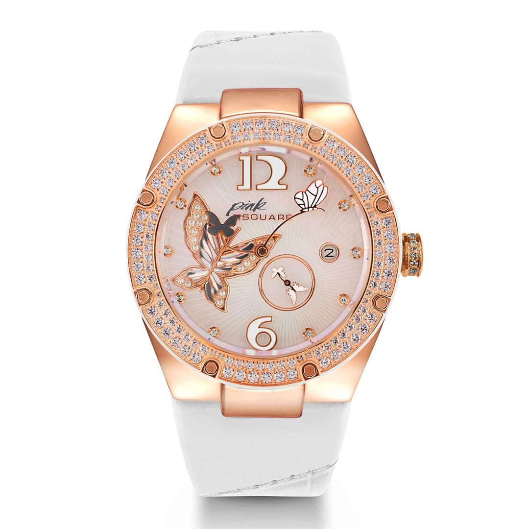 Pink Gracefully Swarovski crystal Automatic Women's Watch - L0519-NP01.2
