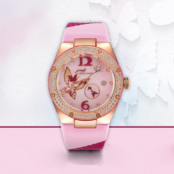 Pink Gracefully Swarovski crystal Automatic Women's Watch - L0519-NP01.3