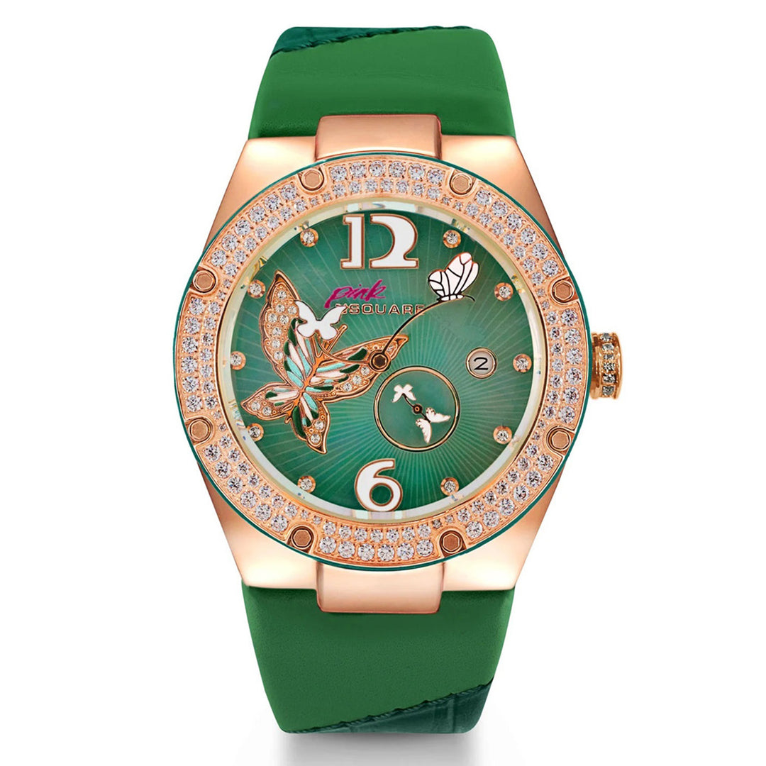 Pink Gracefully Swarovski crystal Automatic Women's Watch - L0519-NP01.4