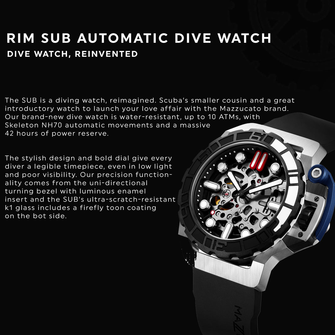 RIM SUB Automatic Men's Watch - DIVER-SK3-OR