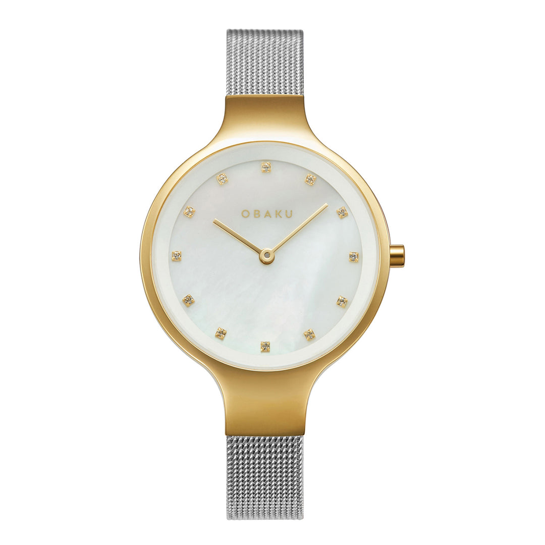 Sky-Gold Bi Quartz MOP Women's Watch - V173LXGWMC