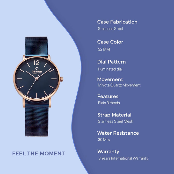 Mark Lille Ocean Quartz Women's Watch -  V197LXVLML
