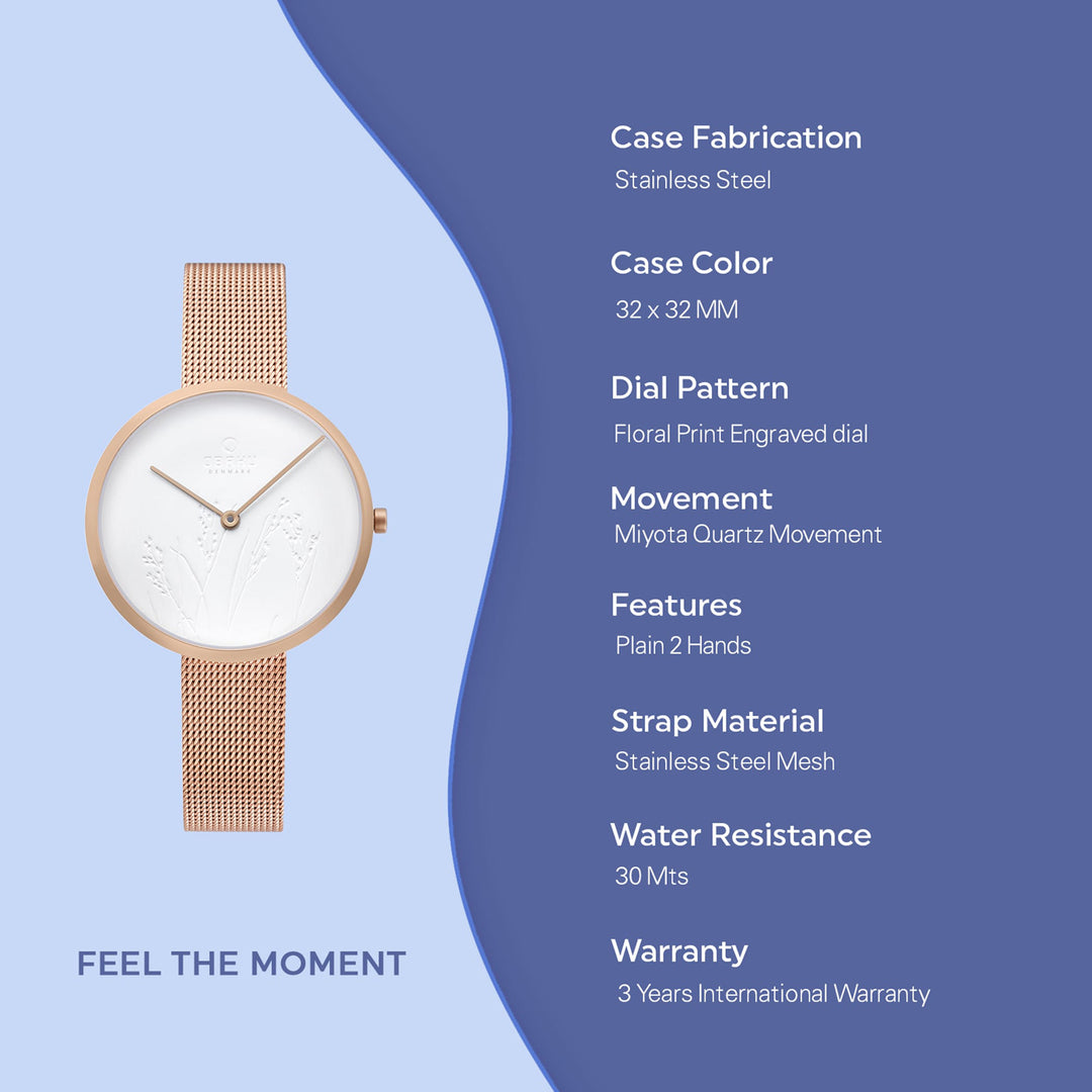 Hassel Natur -Rose Quartz Women's Watch -  V219LXVHMV
