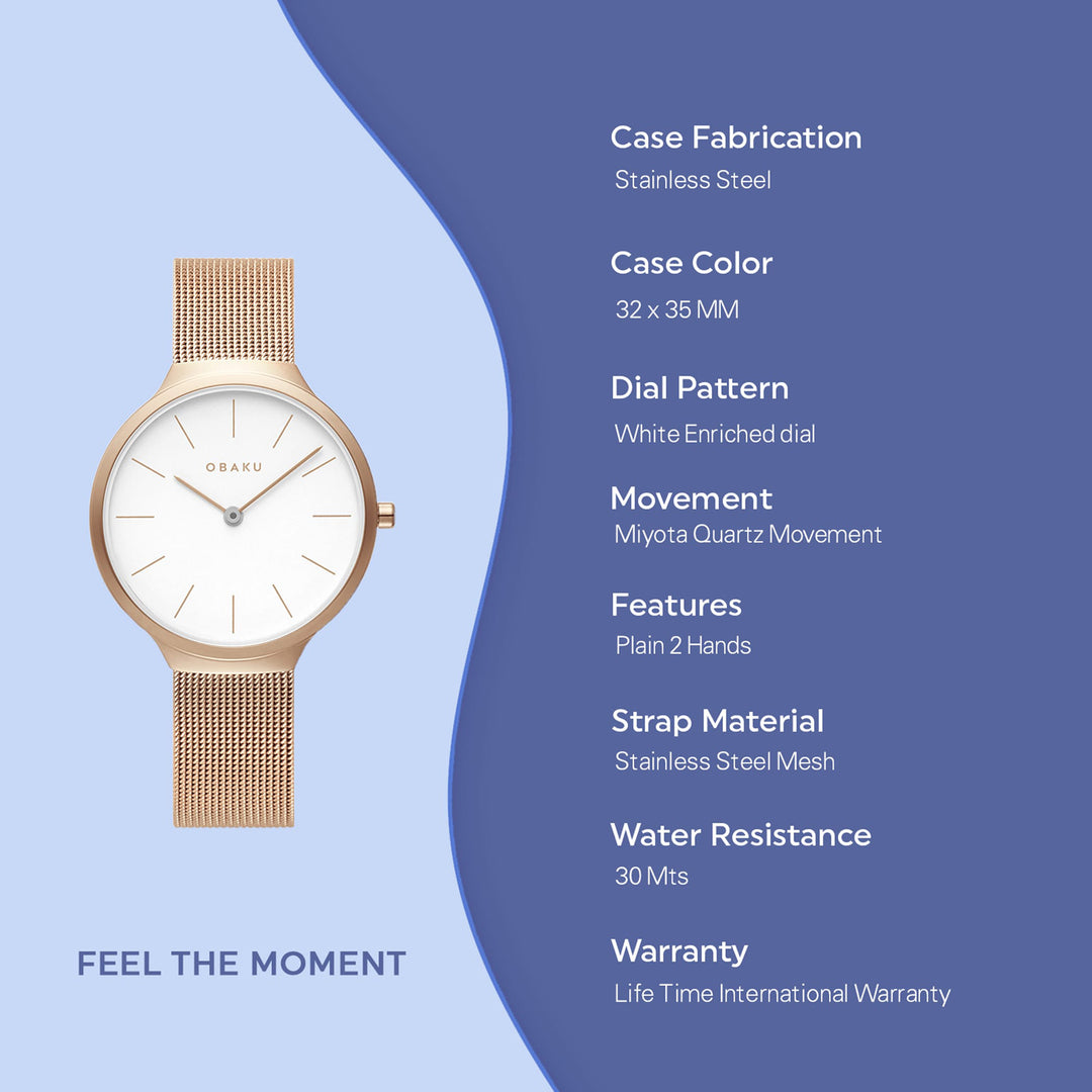 Ark Lille Rose Quartz Women's Watch -  V240LXVWMV