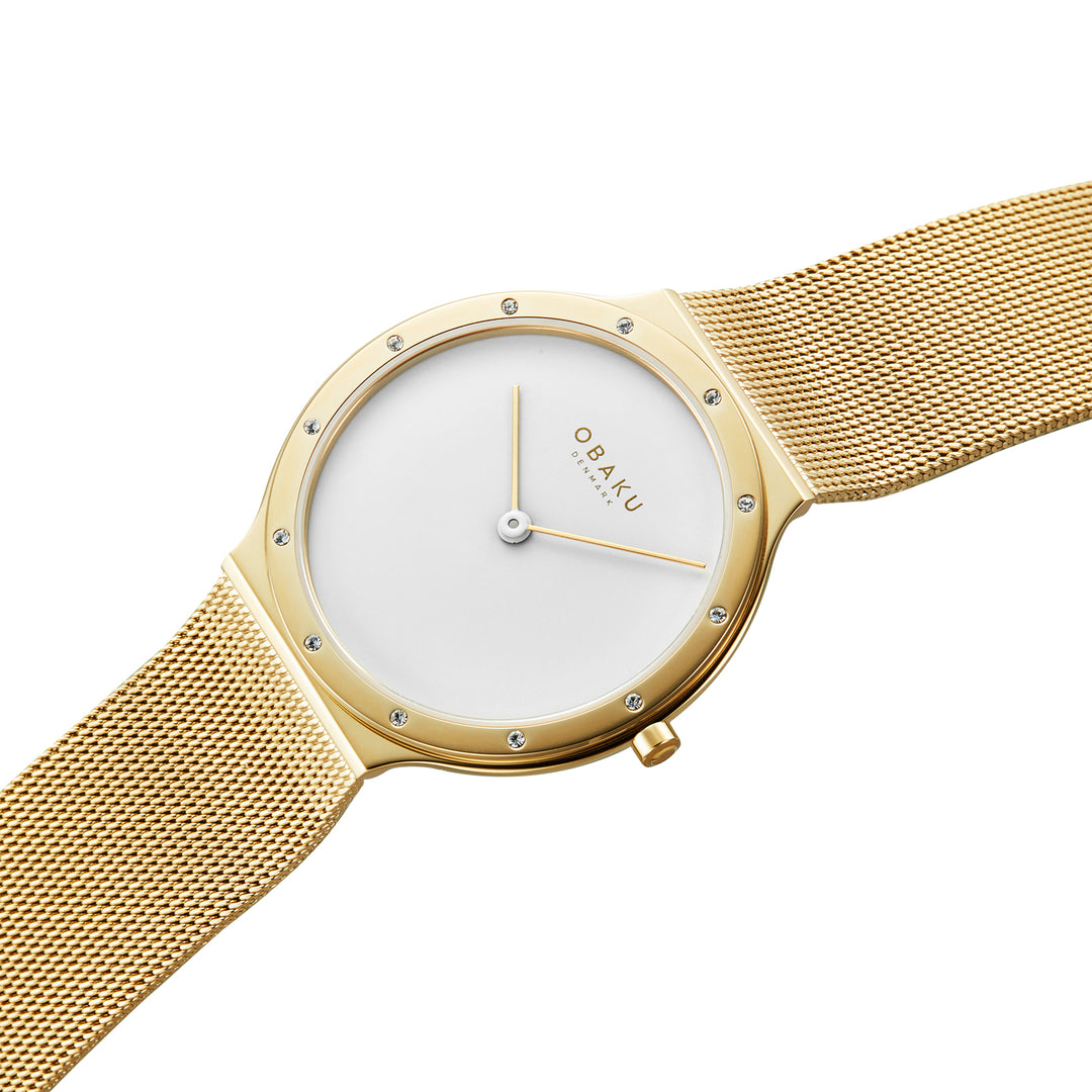 Note Lille Gold Quartz Women's Watch -  V285LEGWMG