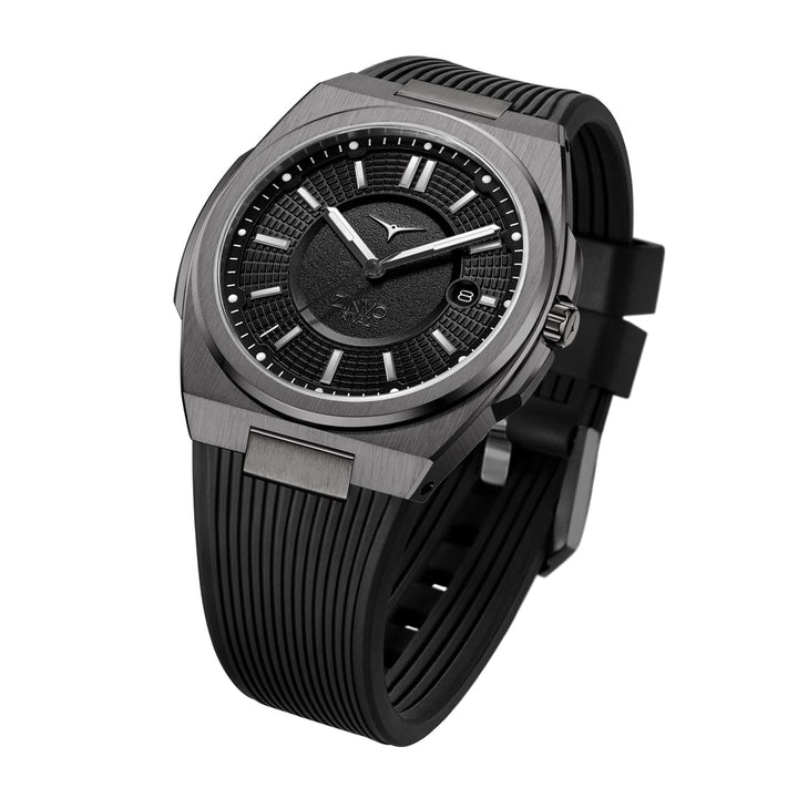 Rival Gunmetal Quartz Men's Watch With Additional Strap - 100-03