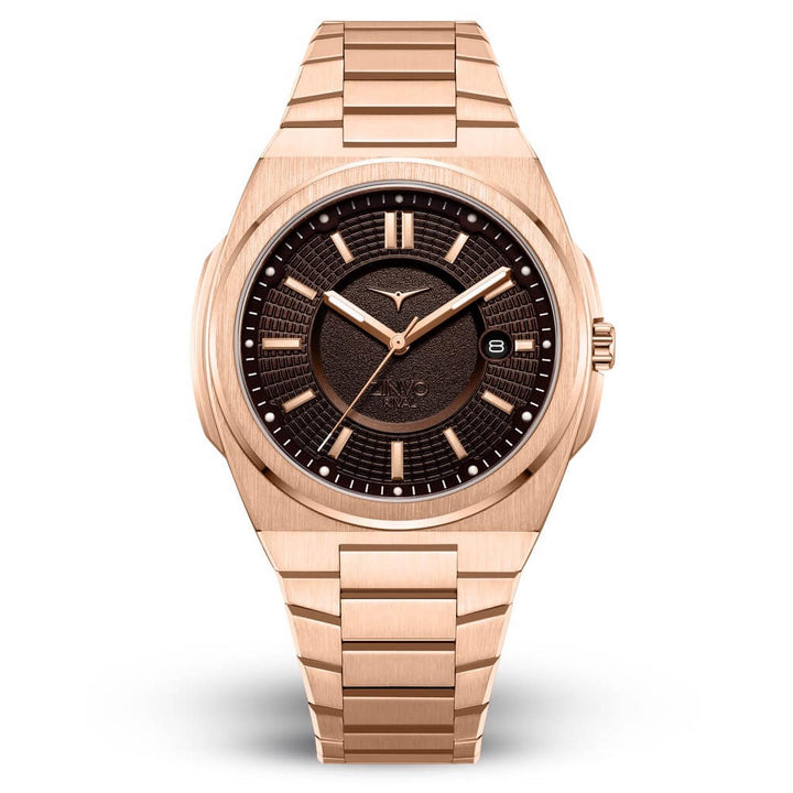 Rival Rose Gold Quartz Men's Watch With Additional Strap - 100-06