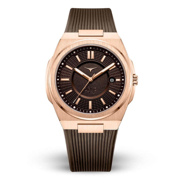 Rival Rose Gold Quartz Men's Watch With Additional Strap - 100-06