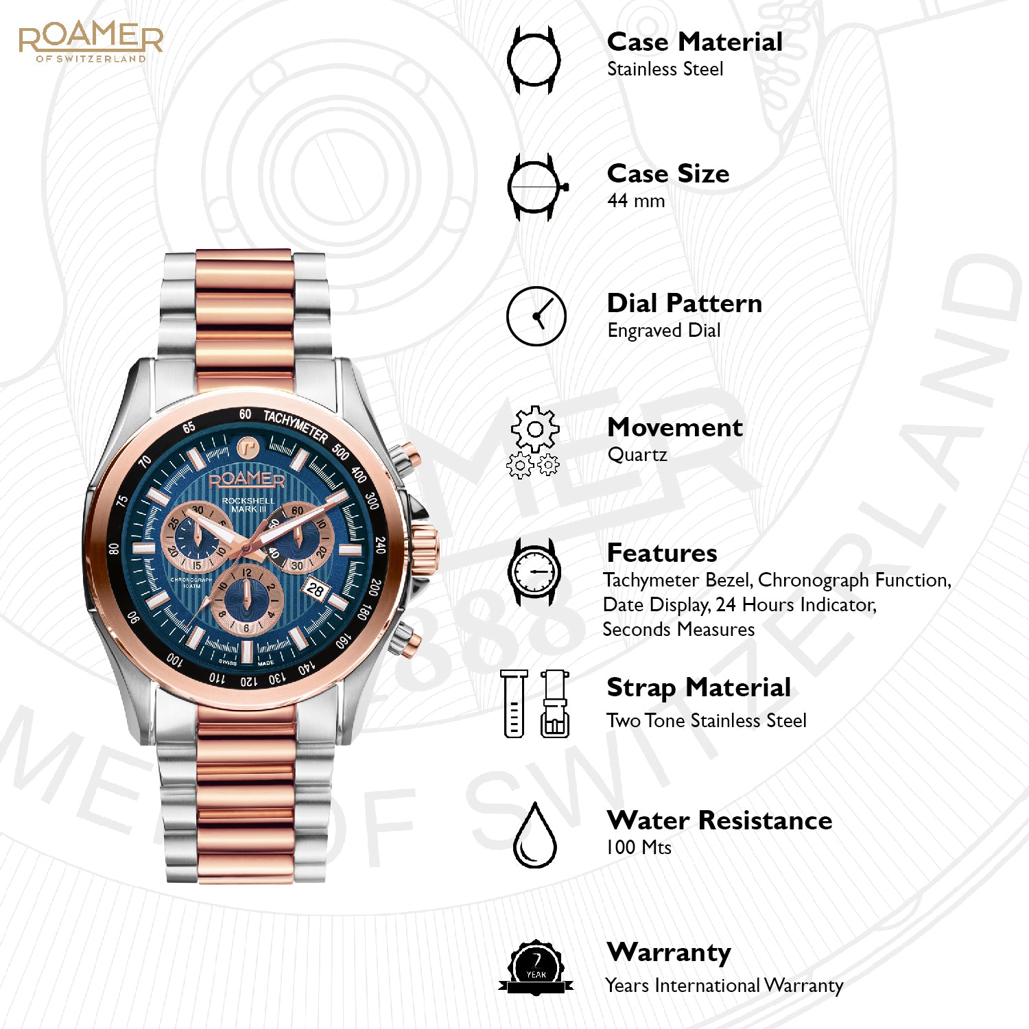 Rockshell Mark III Chrono Quartz Men's Watch - 220837 49 45