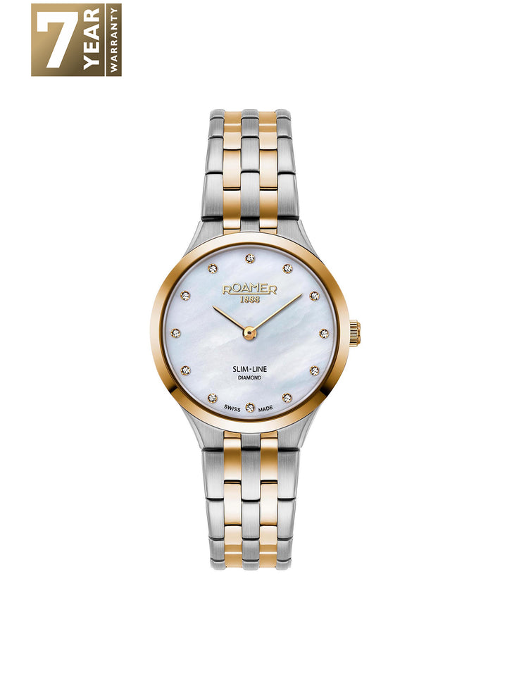 Slim-Line Diamond Quartz Women's Watch -  512847 47 89 20