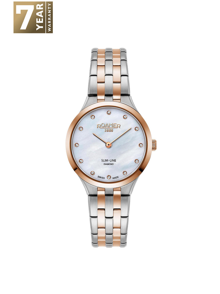 Slim-Line Diamond Quartz Women's Watch -  512847 49 89 20