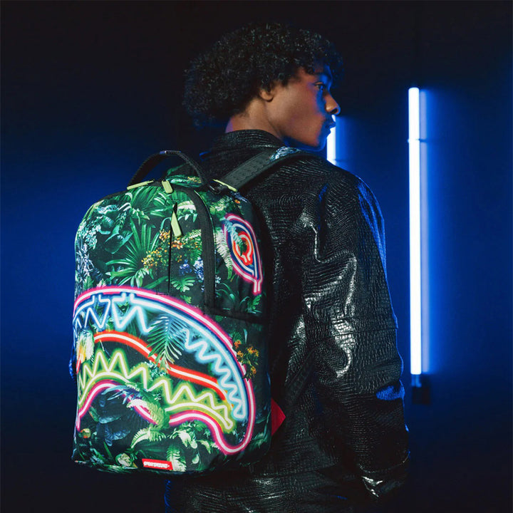 Limited Edition Neon Shark Jungle DLXSR Backpack For Women - 910B5141NSZ