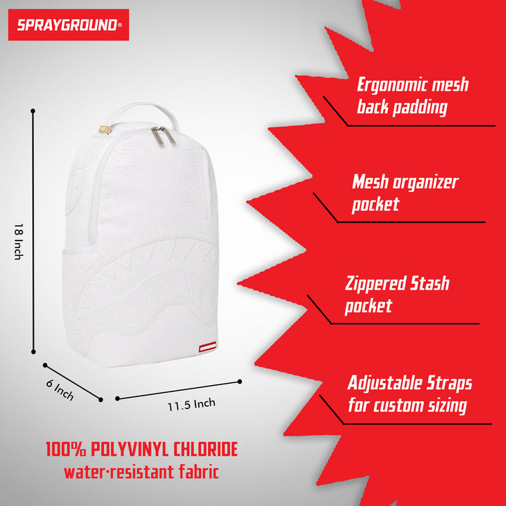 Limited Edition White Scribble Backpack For Unisex - 910B5377NSZ