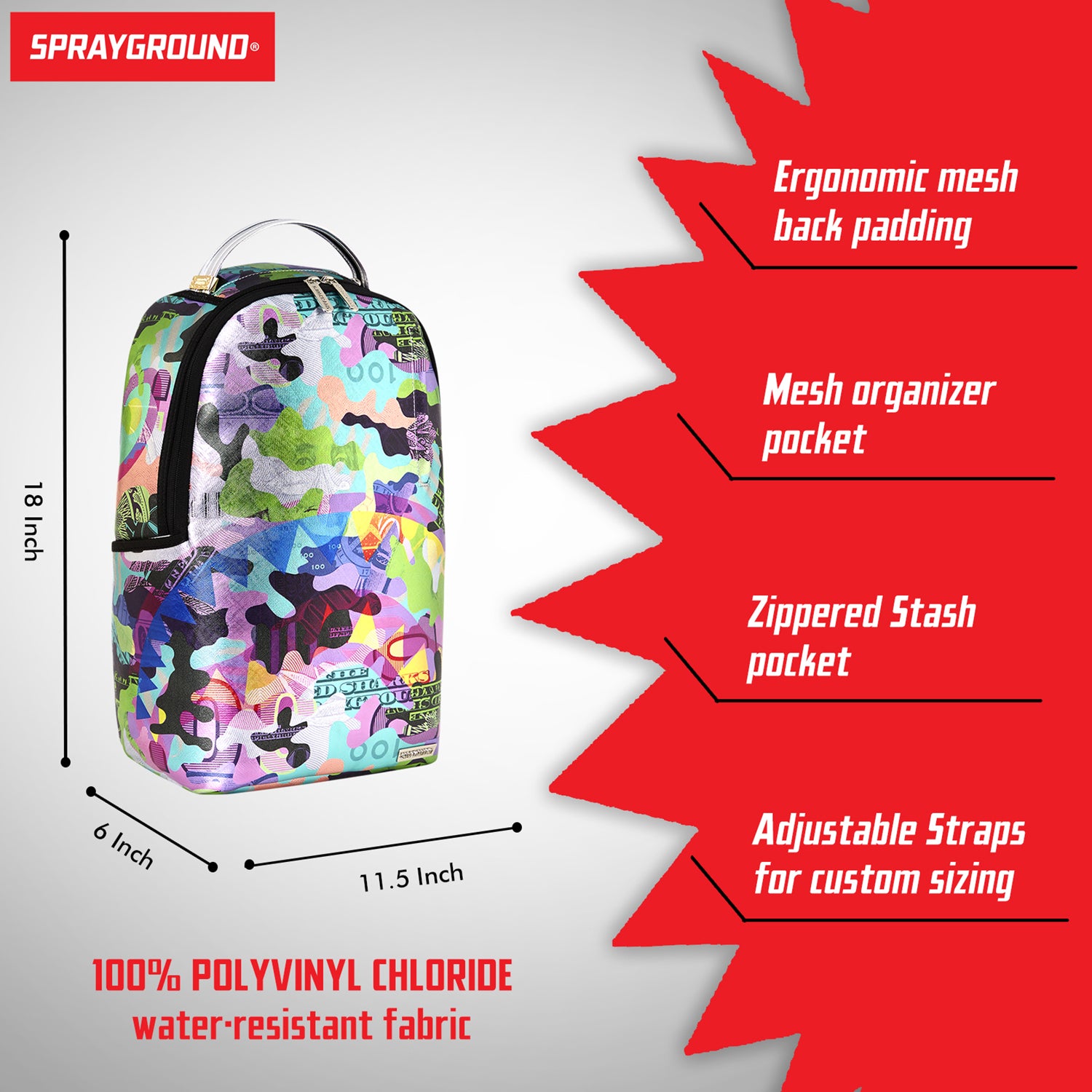 Sprayground limited edition neon orders shark bookbag