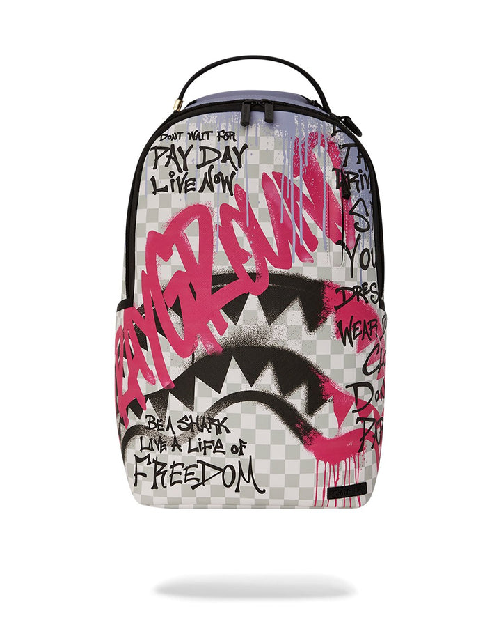 Unisex Limited Edition White SPRAY POETRY BACKPACK