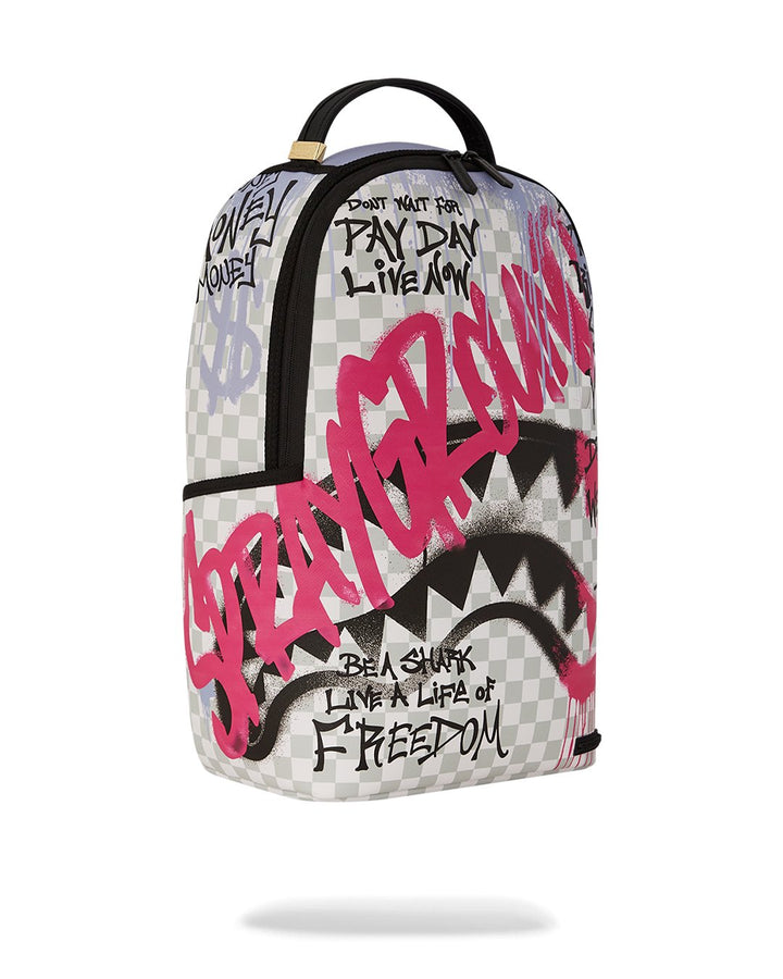 Unisex Limited Edition White SPRAY POETRY BACKPACK