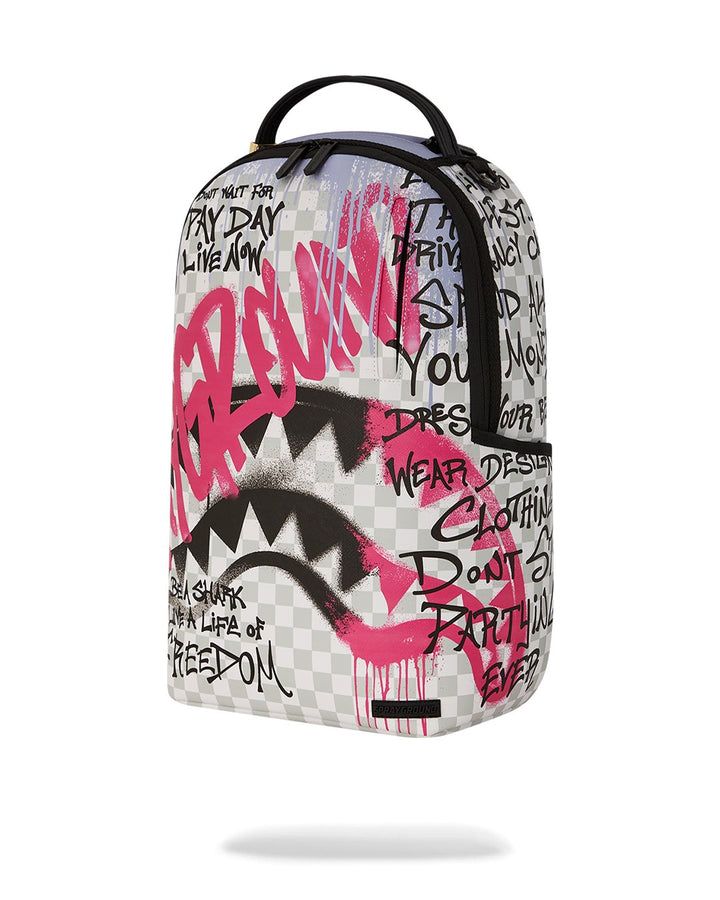 Unisex Limited Edition White SPRAY POETRY BACKPACK