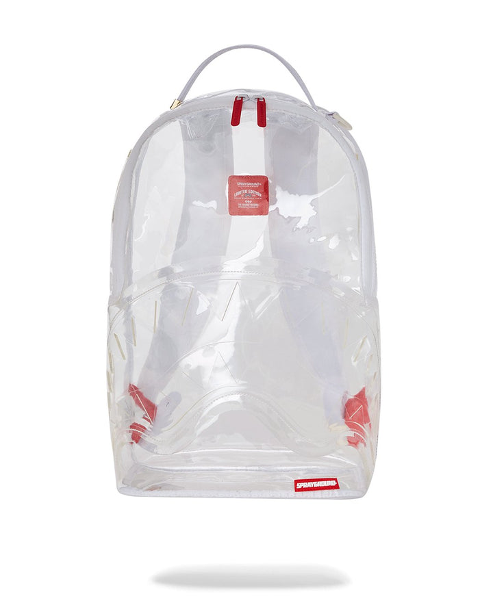 Unisex Limited Edition Transparent CLEAR AS DAY - 100% ALL CLEAR DLX BACKPACK