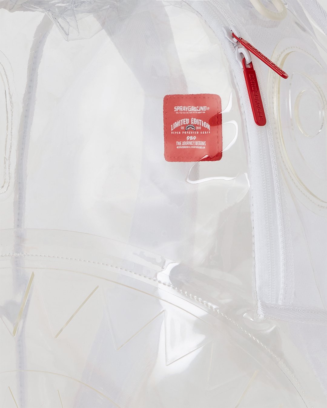 Unisex Limited Edition Transparent CLEAR AS DAY - 100% ALL CLEAR DLX BACKPACK