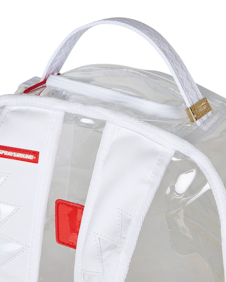 Unisex Limited Edition Transparent CLEAR AS DAY - 100% ALL CLEAR DLX BACKPACK