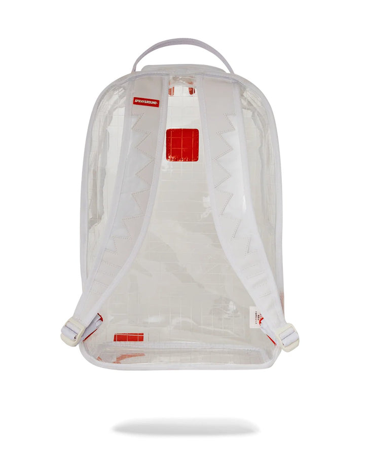 Unisex Limited Edition Transparent CLEAR VISION SHARKS IN PARIS - 100% ALL CLEAR DLX BACKPACK