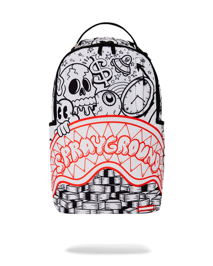 Unisex Limited Edition White DOODLE DAY DREAMS DLXSR BACKPACK