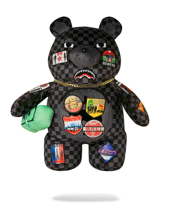 Unisex Limited Edition Multi GLOBAL MOGUL UNLIMITED MILES MONEYBEAR TEDDYBEAR BACKPACK