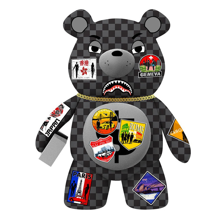 Unisex Limited Edition Multi GLOBAL MOGUL UNLIMITED MILES MONEYBEAR TEDDYBEAR BACKPACK