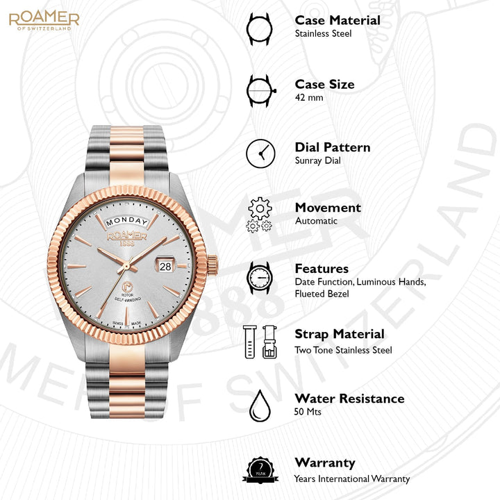 Primeline Daydate Automatic Men's Watch -  981662 47 15 90