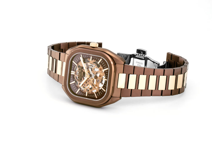 Mechano Analog Brown Square Dial Men's Watch - 985986 43 65 20