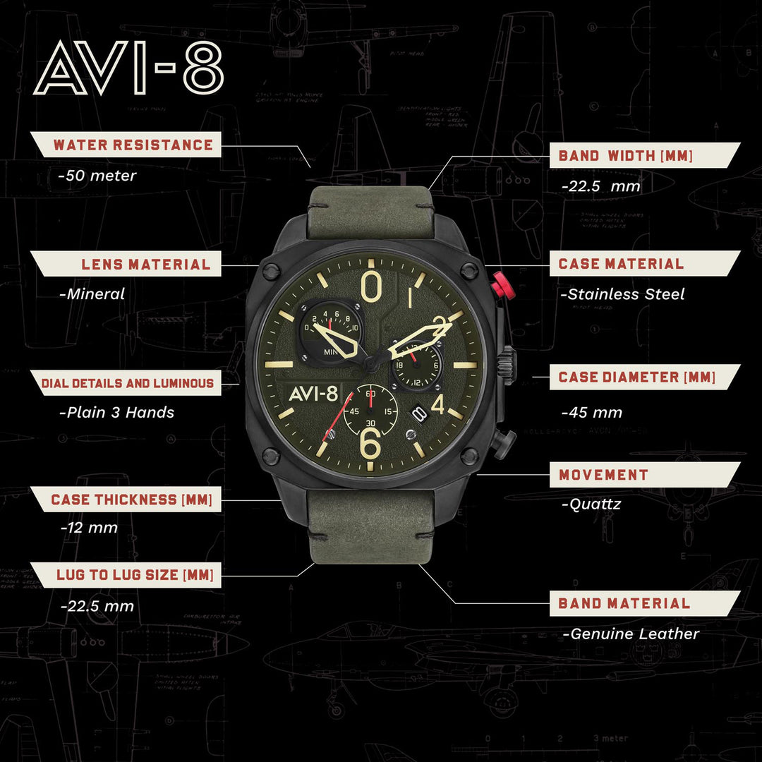 Hawker Hunter Chronograph Men's Watch -  AV-4052-08