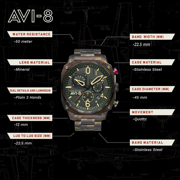 Hawker Hunter Chronograph Men's Watch - AV-4052-22