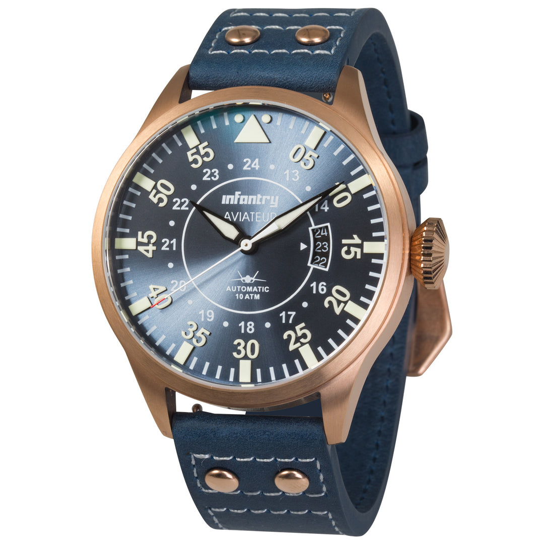 Aviateur Pro Pilot Quartz Men's Watch - AVR-004-BLU-L