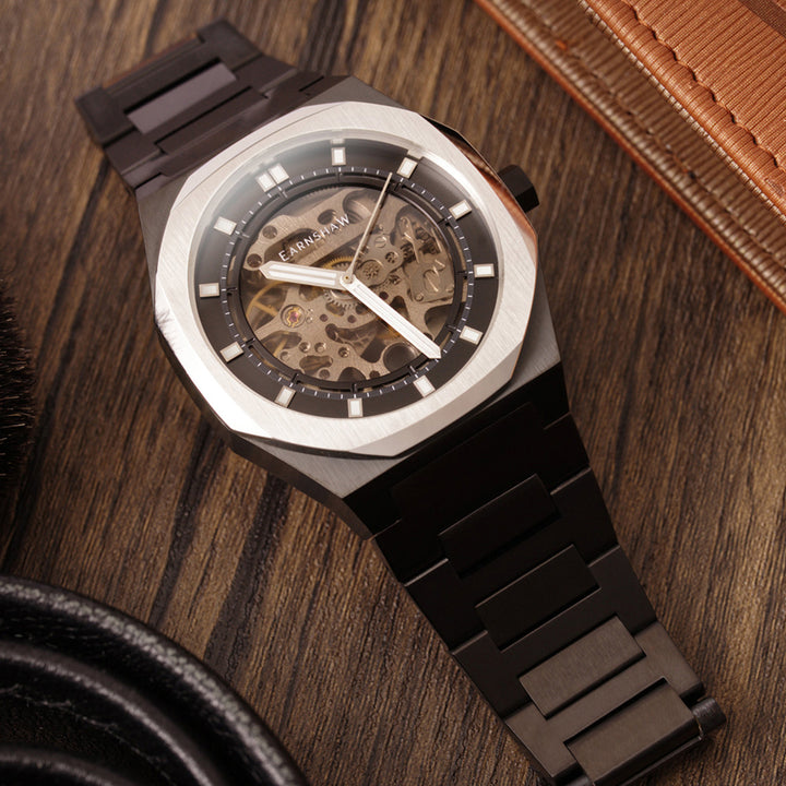 Drake Skeleton Automatic Men's Watch - ES-8142-66 – Bizotico