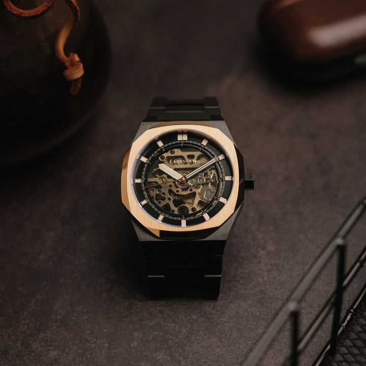 Drake Skeleton Automatic Men's Watch - ES-8142-77 – Bizotico