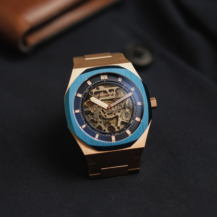 Drake Skeleton Automatic Men's Watch - ES-8142-88 – Bizotico