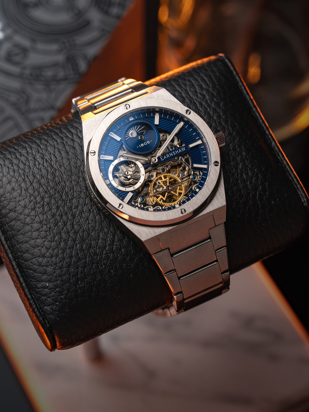 Drake Dual Time Moonphase Automatic Men's Watch ES-8291-22