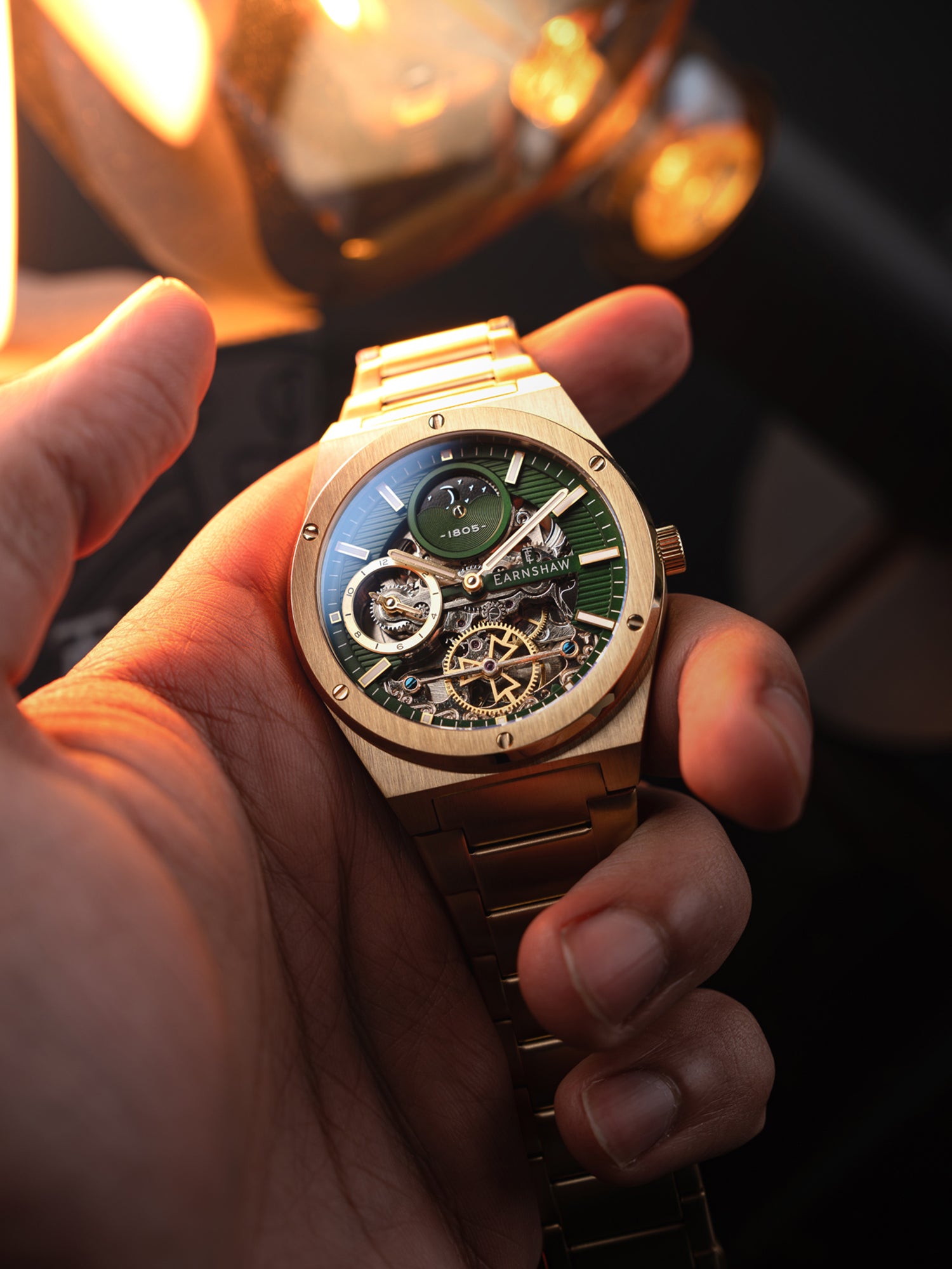 Drake Dual Time & Moonphase Automatic Men's Watch - ES-8291-66