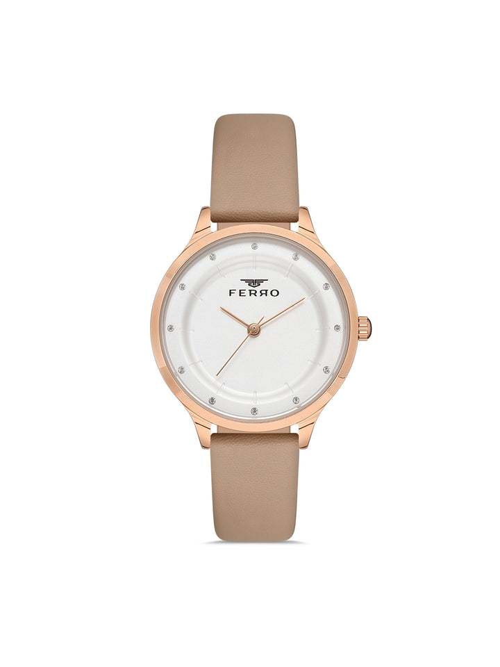 Crystals Quartz Women's Watch - F21191B-S