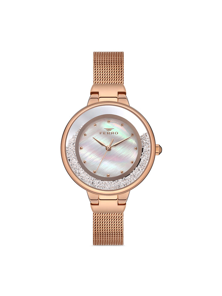 Crystals Quartz Women's Watch - F21205C-C