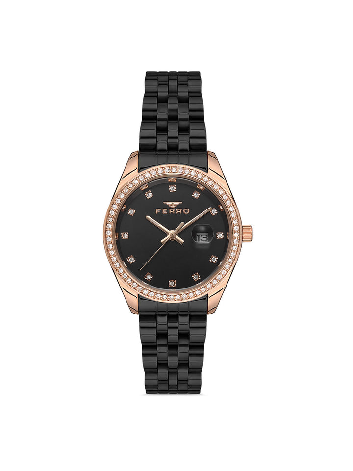 Crystals Quartz Women's Watch - F21923A-R