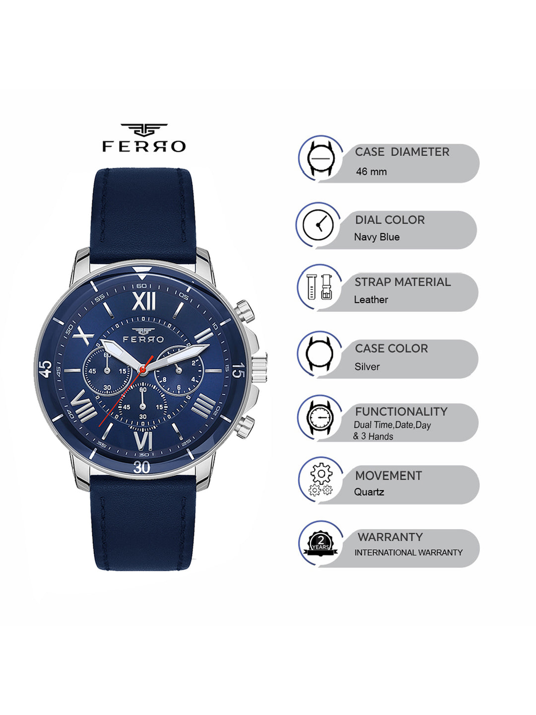 Multifunction Men's Watch - FM11243B-L