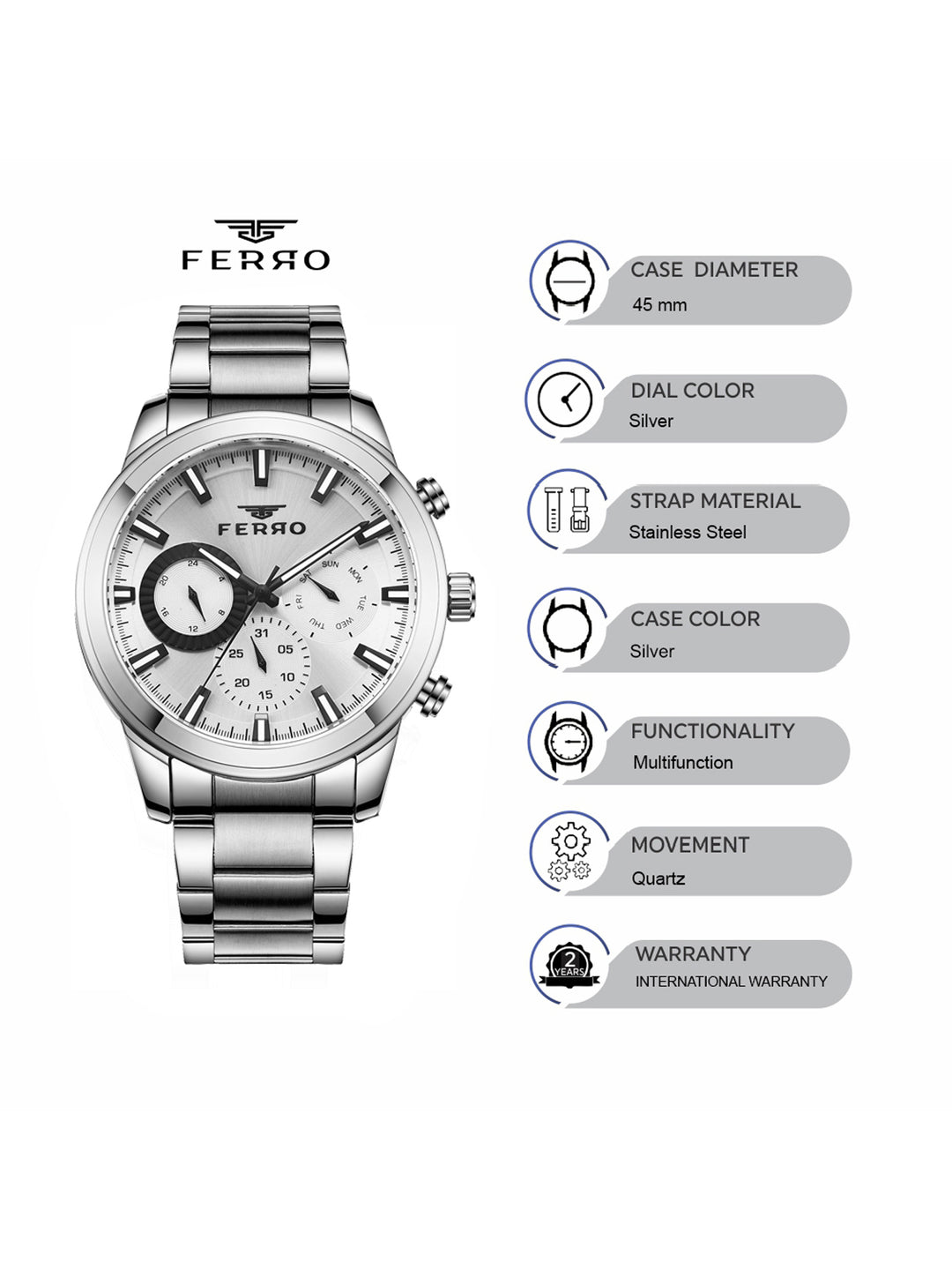 Multifunction Men's Watch - FM11370A-A