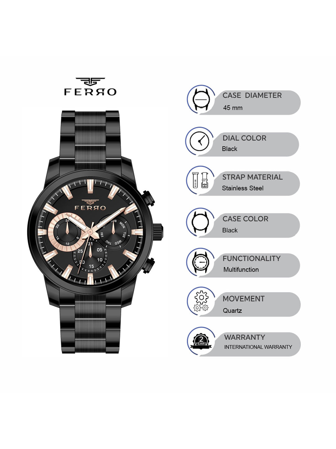 Multifunction Men's Watch - FM11370A-G