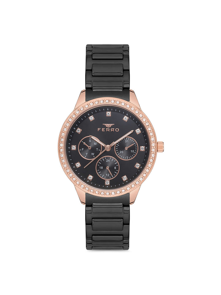 Multifunction Crystal Women's Watch - FM21077A-R