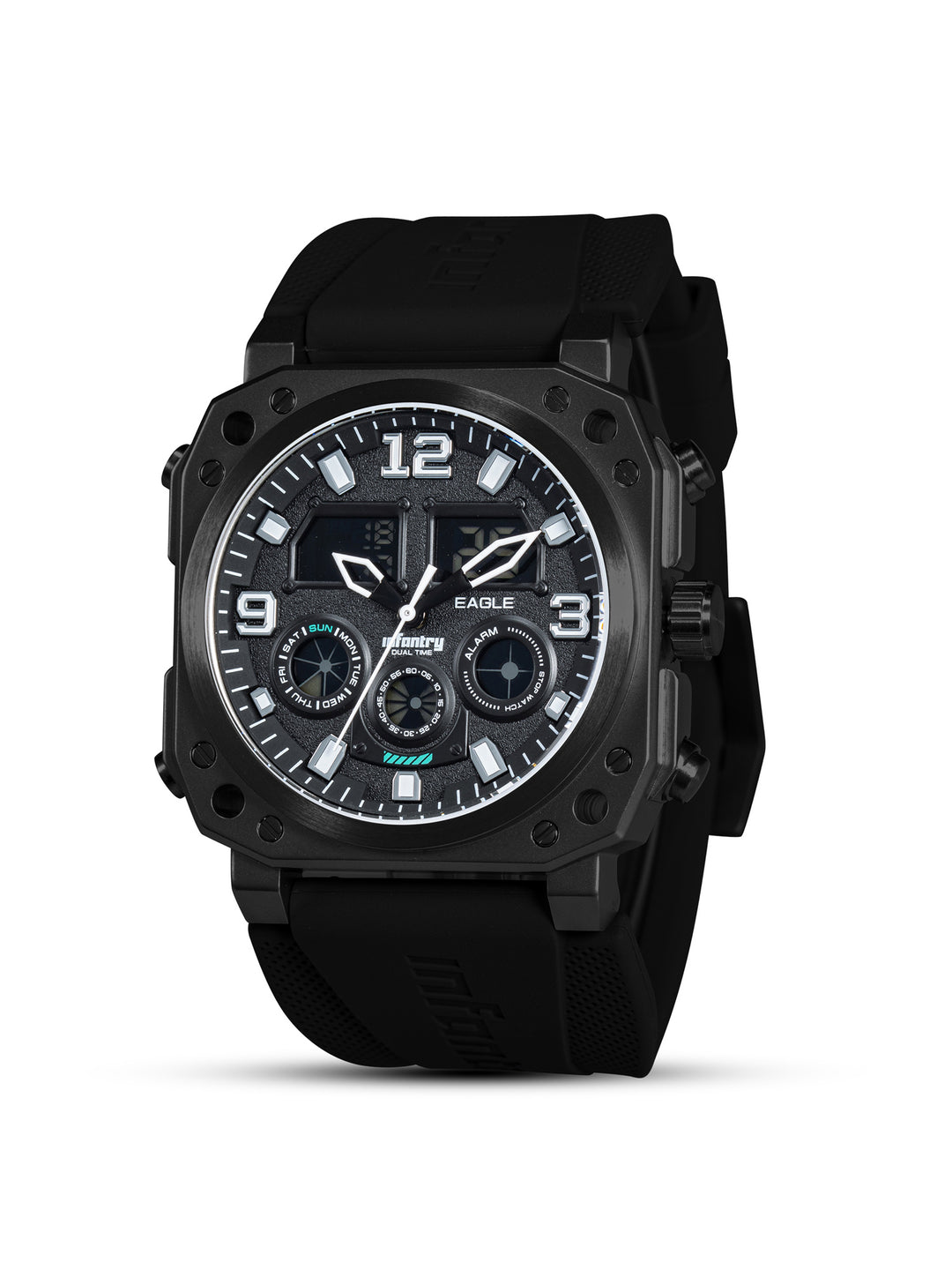 The Eagle Multifunction Dual Timer Ana-Dig Men's Watch - FS-011-BLK-BR